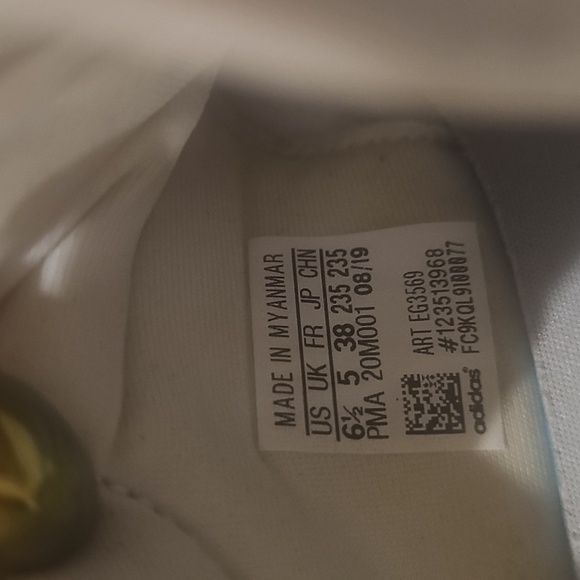 Adidas Womans Light Gray With Lilac Logo Slip-On Shoes - Picture 3 of 8